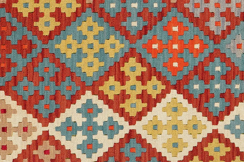 Kelim Gashgai · Handgewebt – Bunt, 182x132 cm