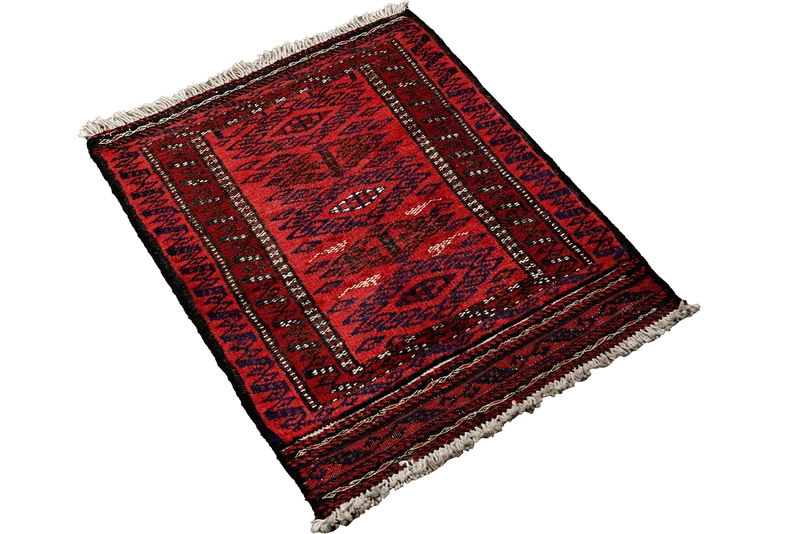 Belutch · Handgeknüpft – Rot, 78x44 cm