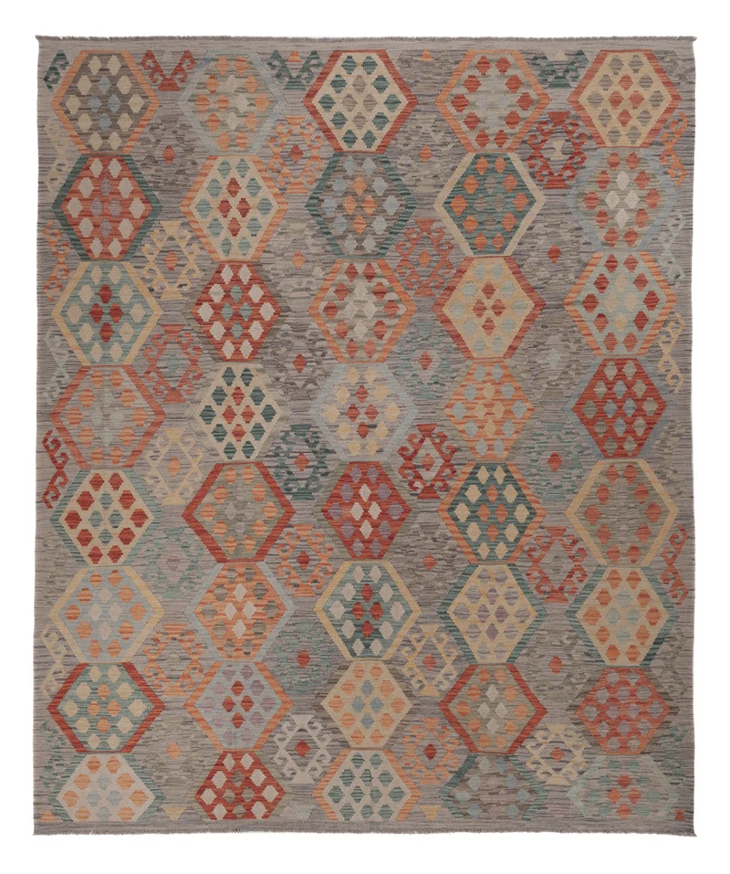 Kelim Maimene Teppich 252x298cm - mehrfarbig