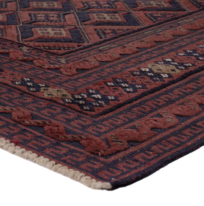 Kelim Afghan Teppich 156x189cm - dunkelbeige