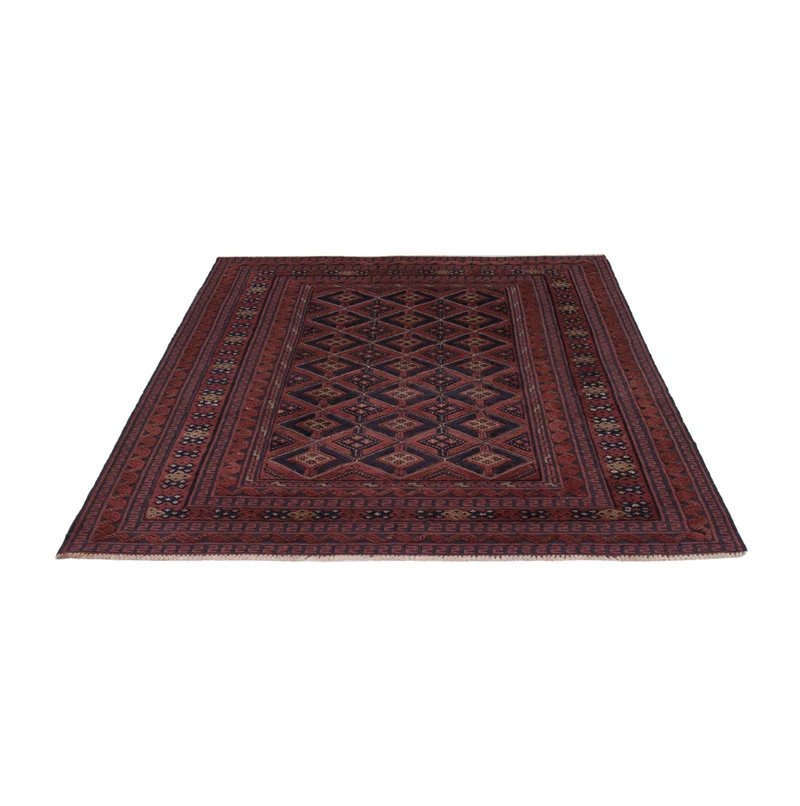 Kelim Afghan Teppich 156x189cm - dunkelbeige