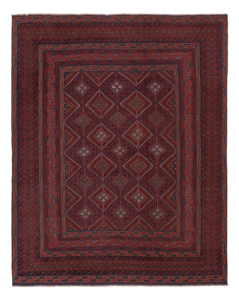 Kelim Afghan Teppich 157x187cm - dunkelbeige