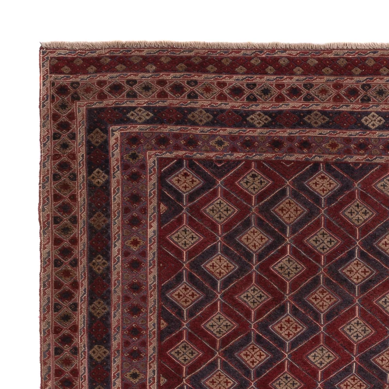 Kelim Afghan Teppich 158x186cm - dunkelbeige