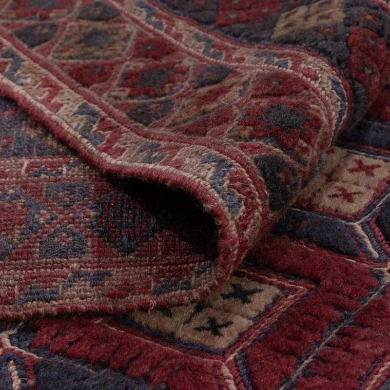 Kelim Afghan Teppich 158x186cm - dunkelbeige