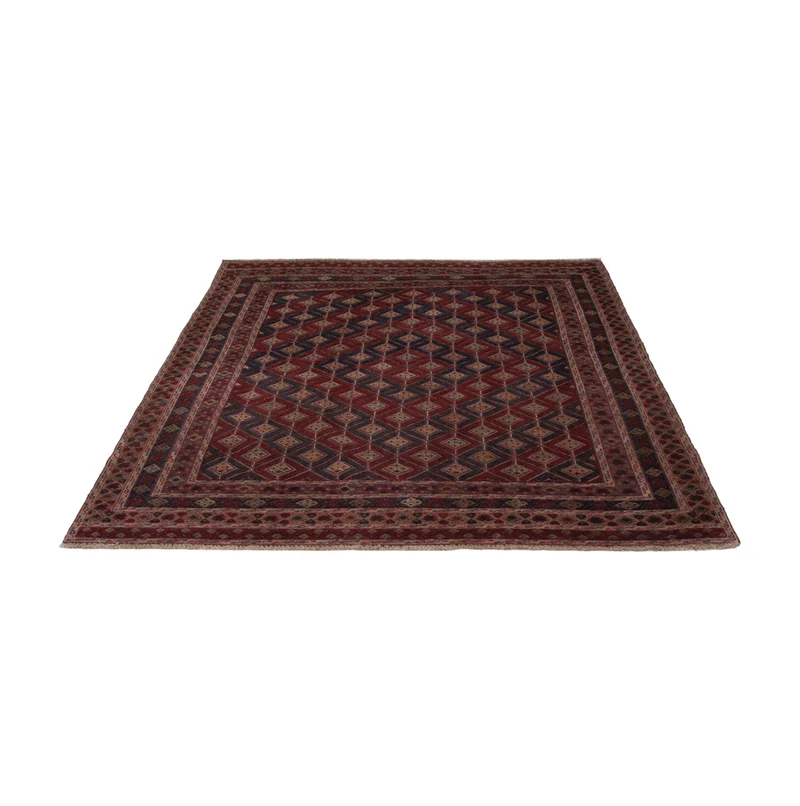 Kelim Afghan Teppich 158x186cm - dunkelbeige