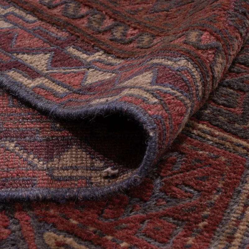 Kelim Afghan Teppich 157x187cm - dunkelbeige