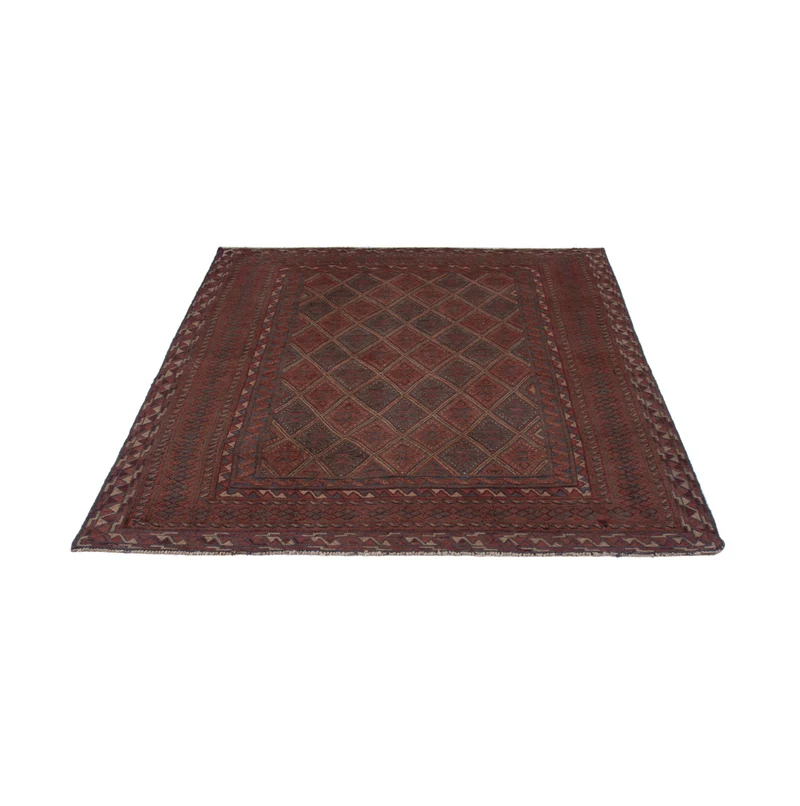 Kelim Afghan Teppich 157x187cm - dunkelbeige