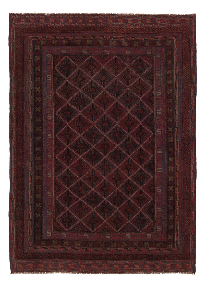 Kelim Afghan Teppich 148x200cm - dunkelbeige