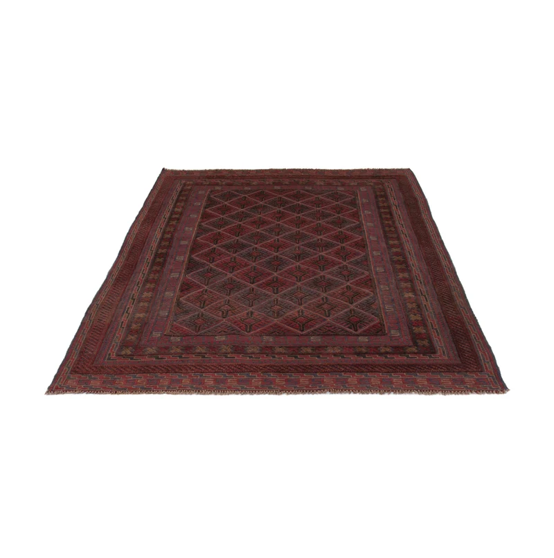 Kelim Afghan Teppich 148x200cm - dunkelbeige