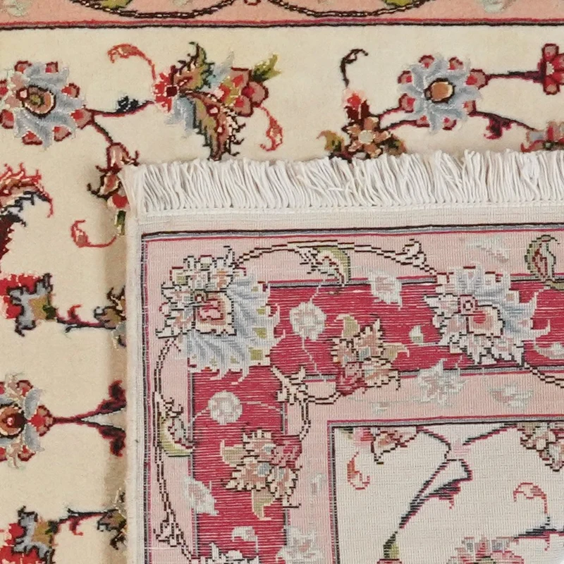 Tabriz 50 Raj · Handgeknüpft – Beige, 207x77 cm