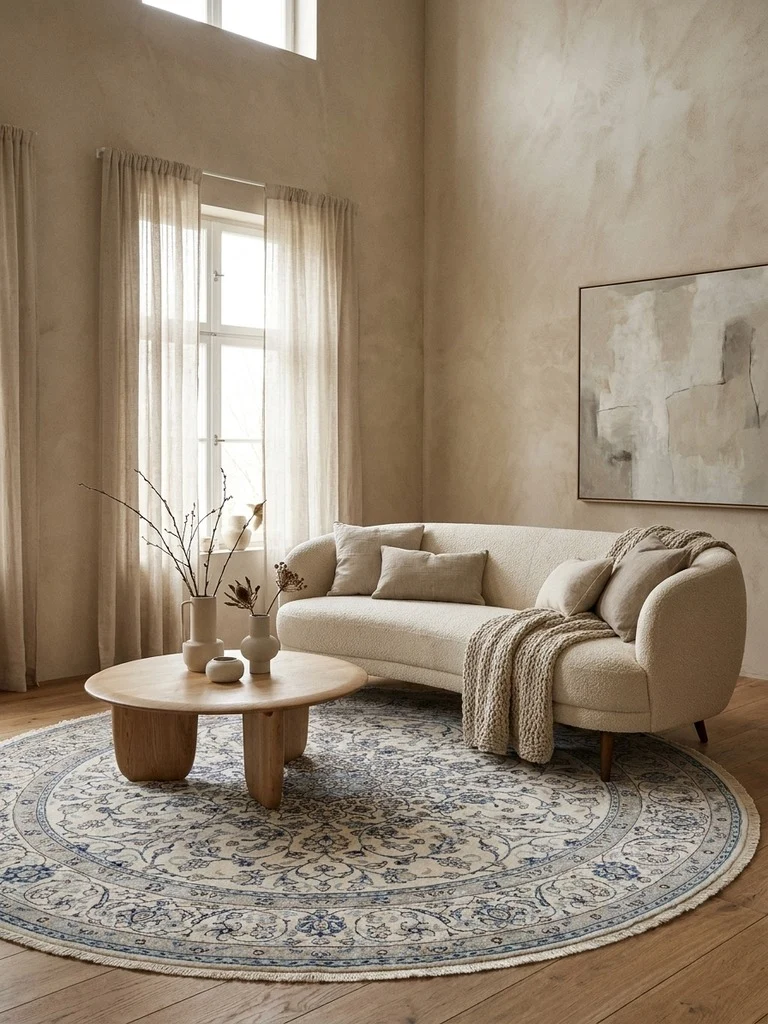 Nain · Handgeknüpft – Beige, 246x246 cm