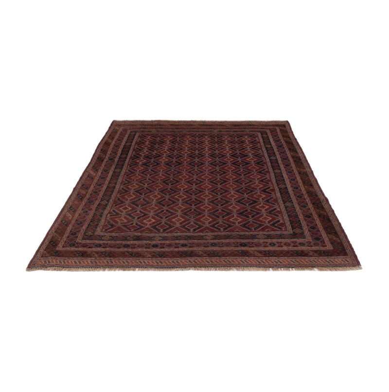 Kelim Afghan Teppich 152x195cm - dunkelbeige