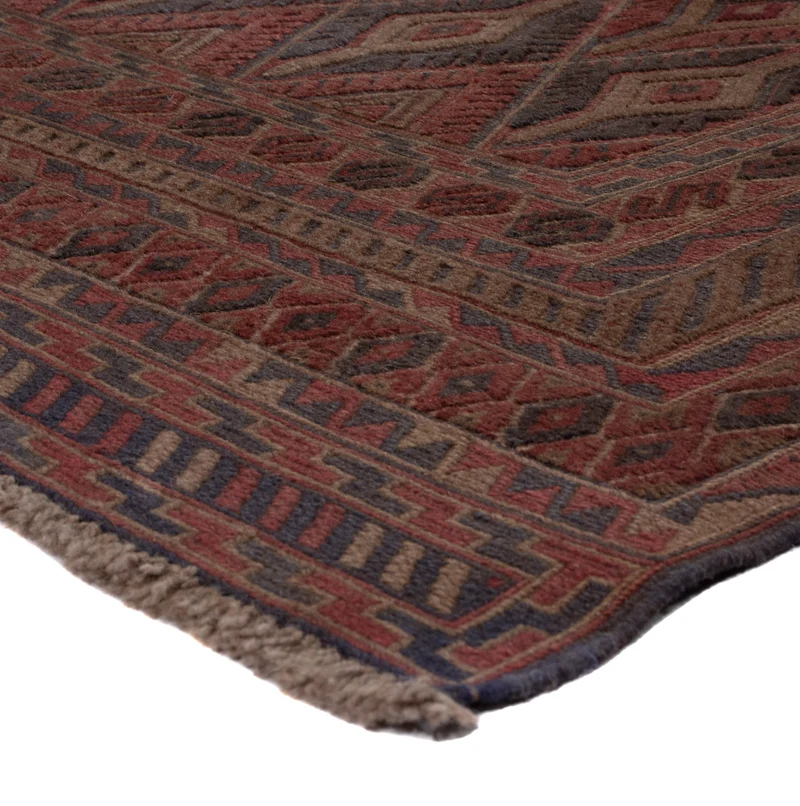 Kelim Afghan Teppich 150x194cm - dunkelbeige