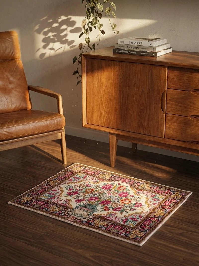 Kirman · Handgeknüpft – Beige, 58x88 cm