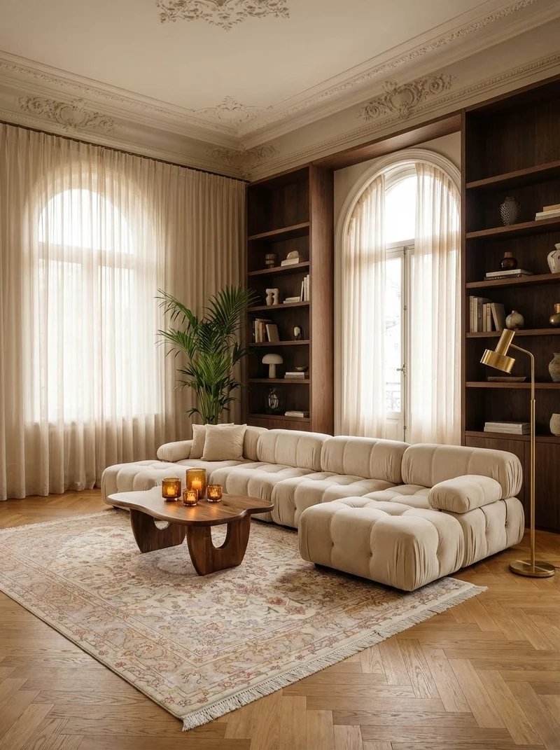Tabriz 50 Raj · Handgeknüpft – Beige, 205x150 cm
