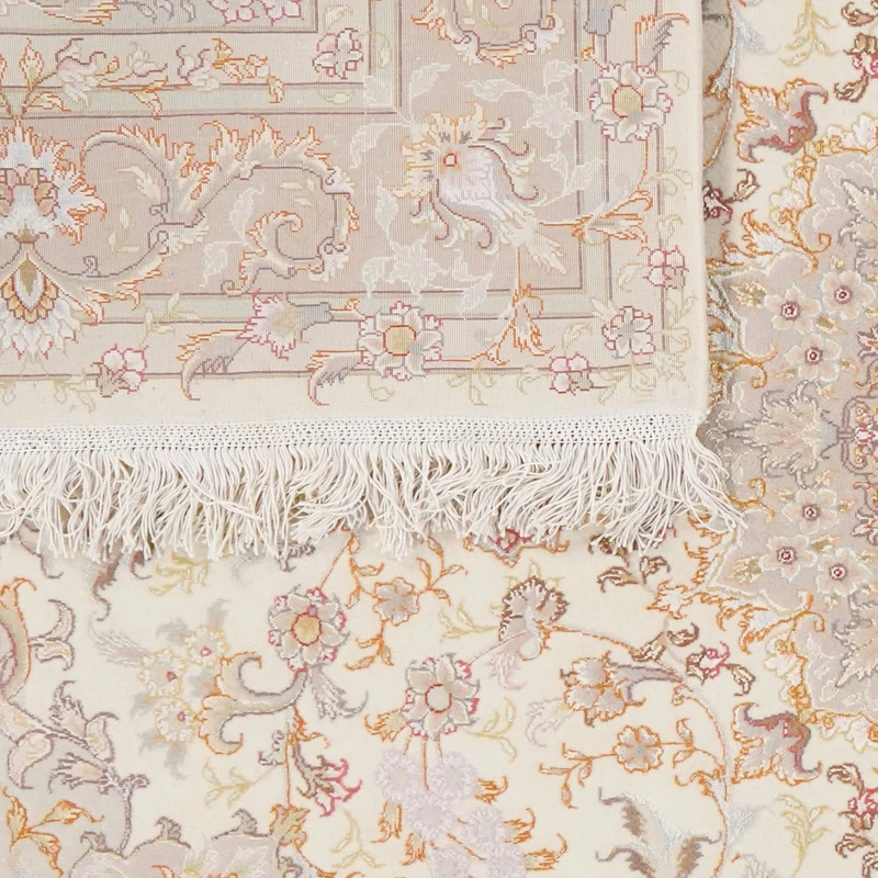 Tabriz 50 Raj · Handgeknüpft – Beige, 205x150 cm