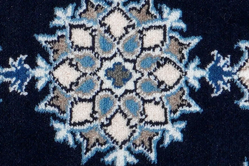 Nain 12La · Handgeknüpft – Blau, 60x40 cm