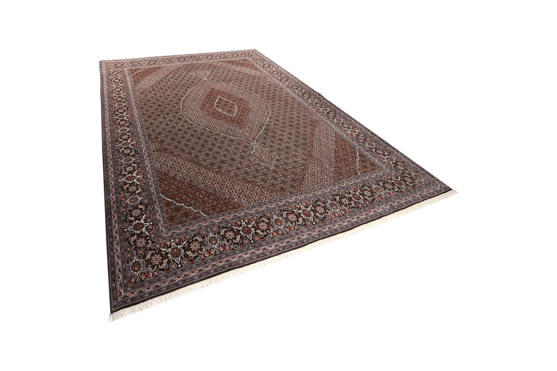 Tabriz 40 Raj · Handgeknüpft – Schwarz, 352x253 cm