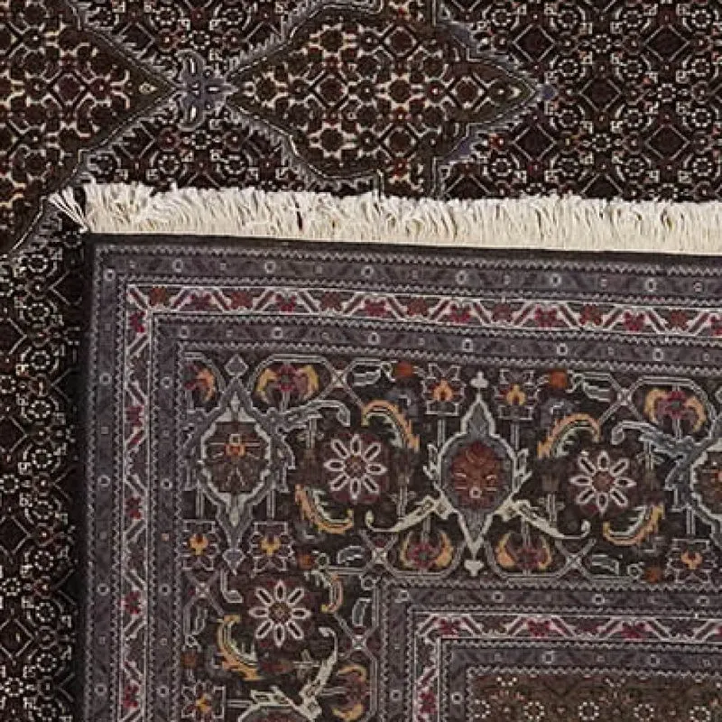 Tabriz 40 Raj · Handgeknüpft – Schwarz, 352x253 cm