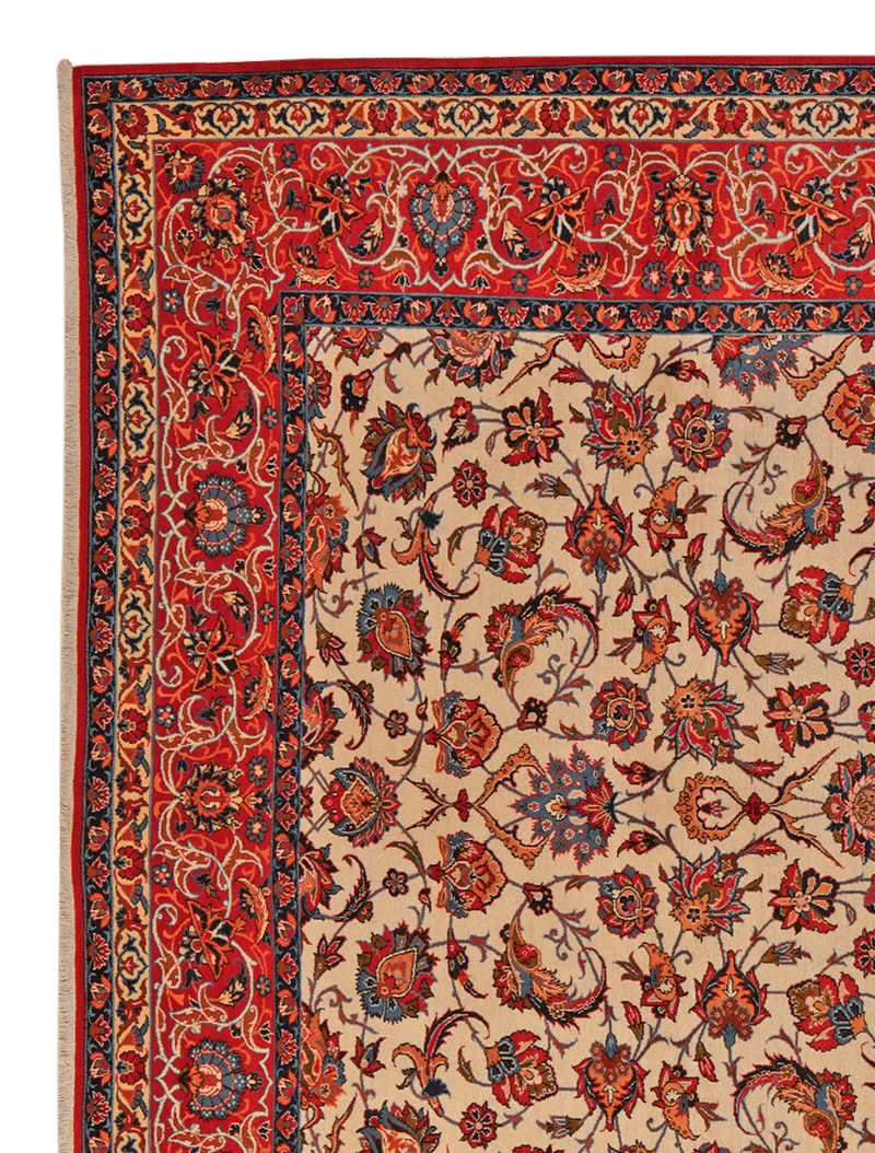 Isfahan · Handgeknüpft – Beige, 392x277 cm