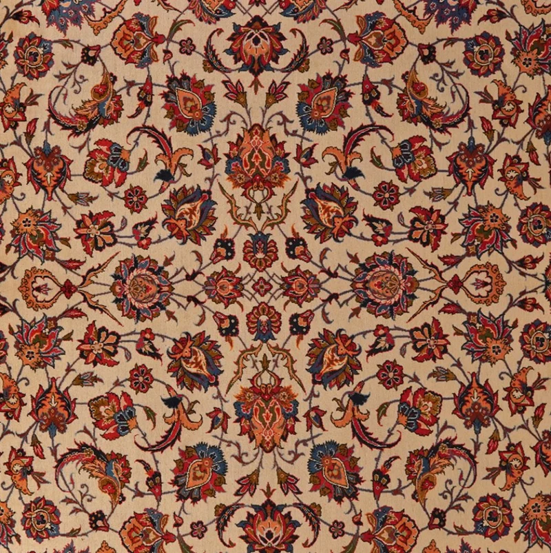 Isfahan · Handgeknüpft – Beige, 392x277 cm