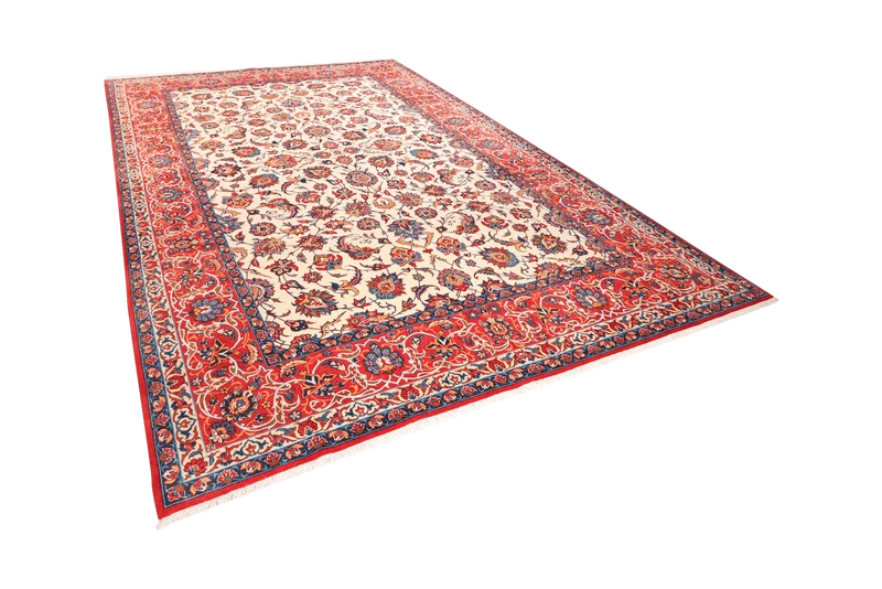 Isfahan · Handgeknüpft – Beige, 392x277 cm