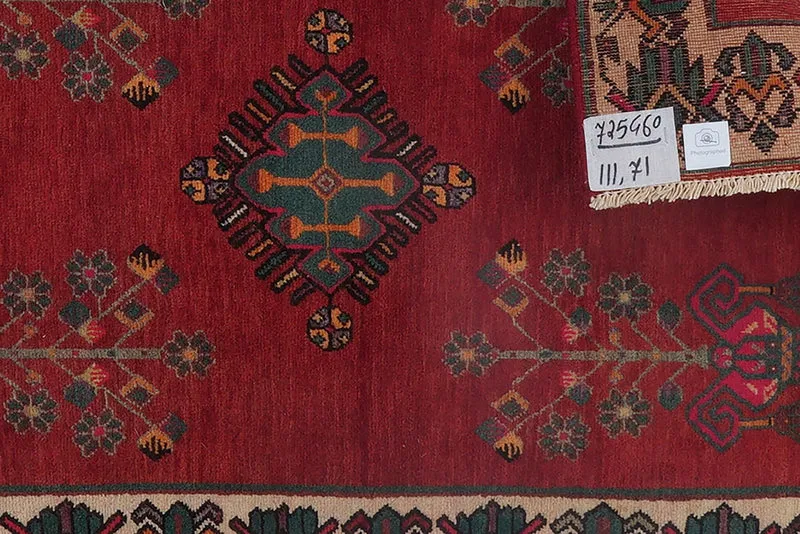 Afshar · Handgeknüpft – Rot, 111x71 cm