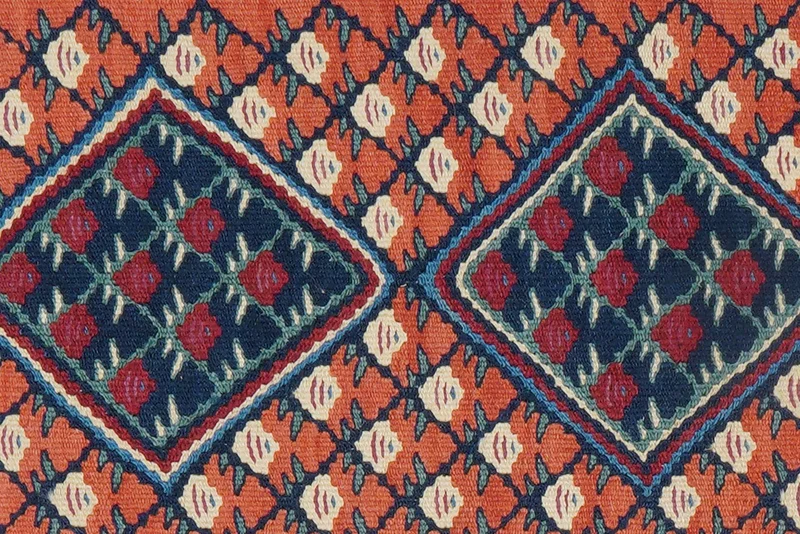 Kelim Senneh · Handgewebt – Rot, 82x65 cm
