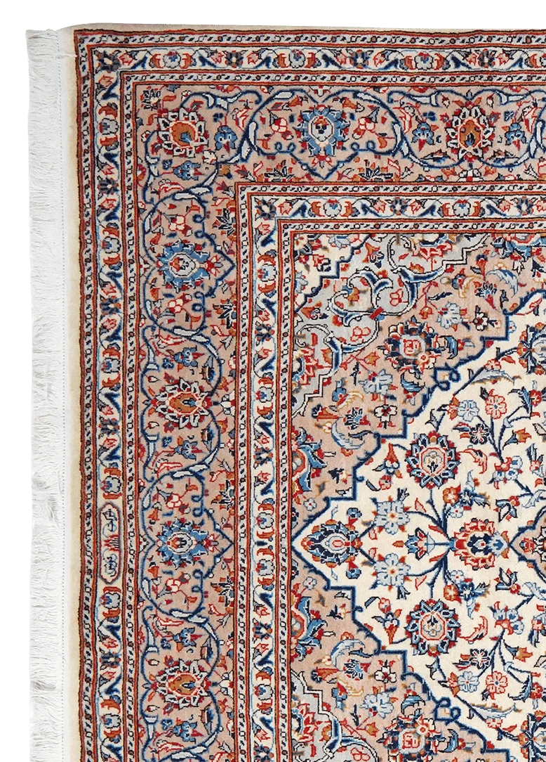 Kashan · Handgeknüpft – Beige, 311x209 cm