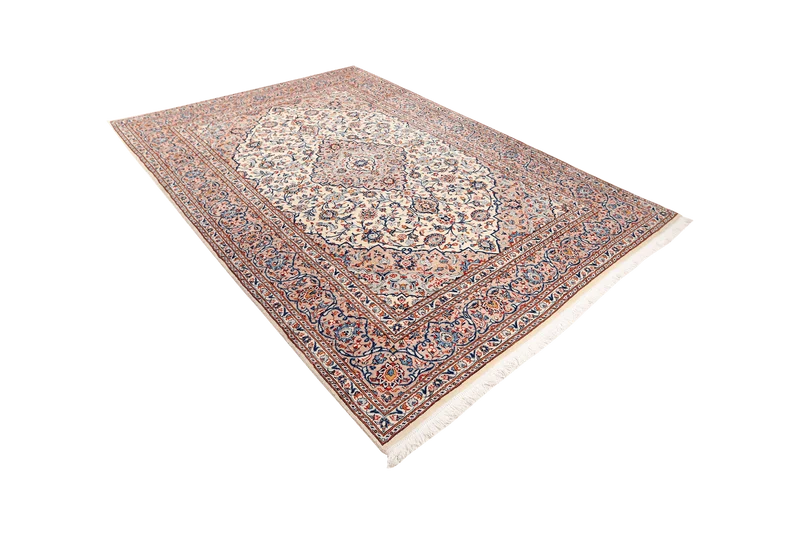 Kashan · Handgeknüpft – Beige, 311x209 cm