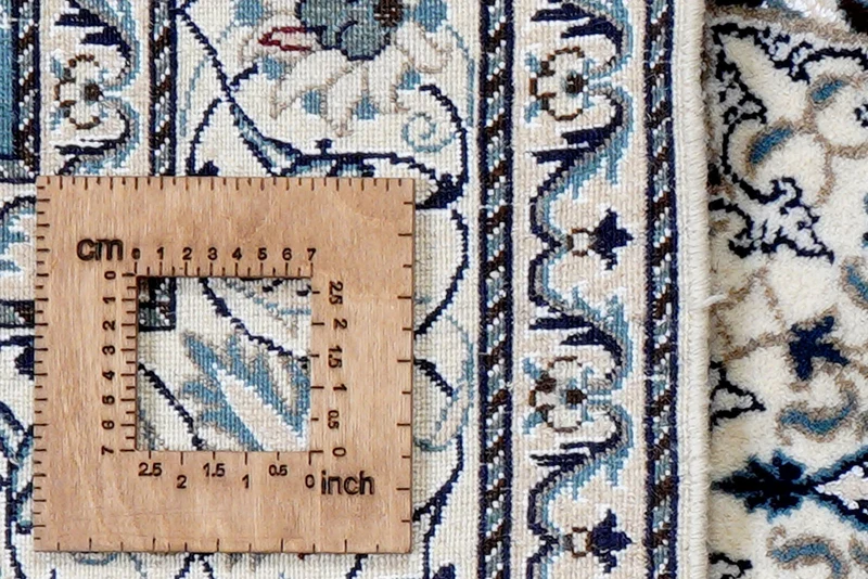 Nain 12La · Handgeknüpft – Blau, 233x164 cm