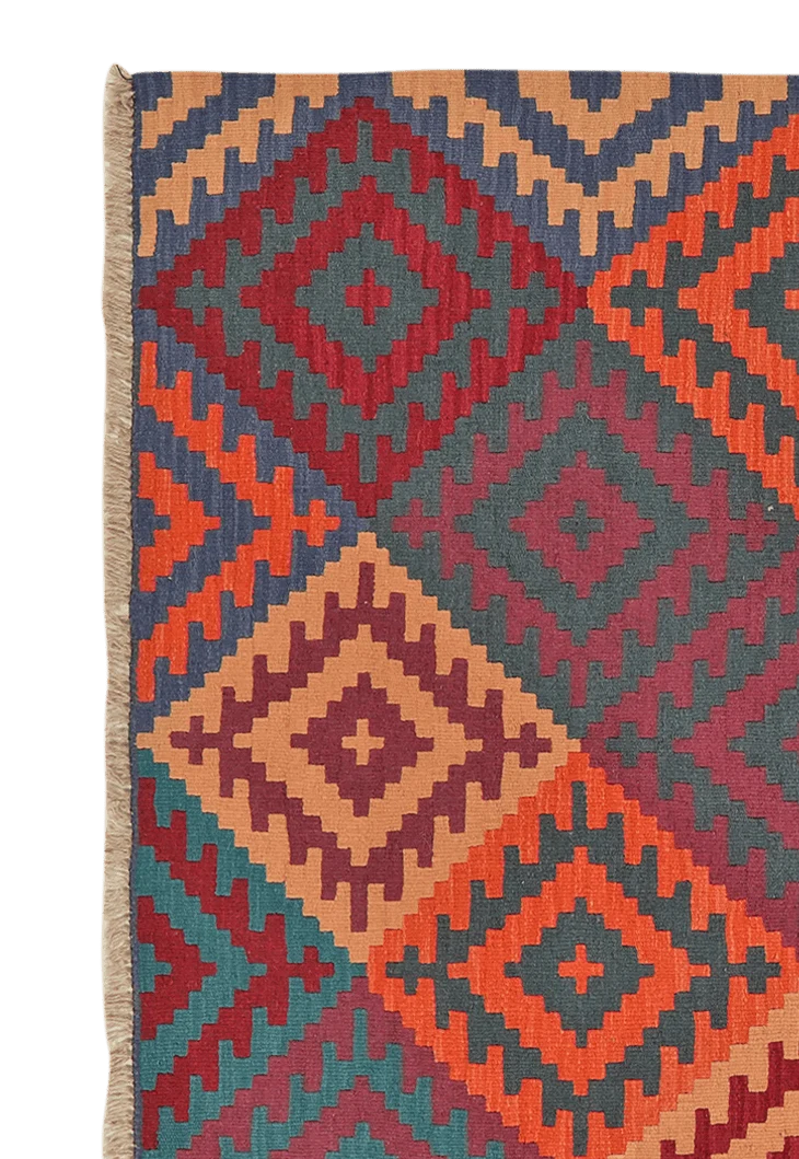 Kelim Gashgai · Handgewebt – Bunt, 197x152 cm
