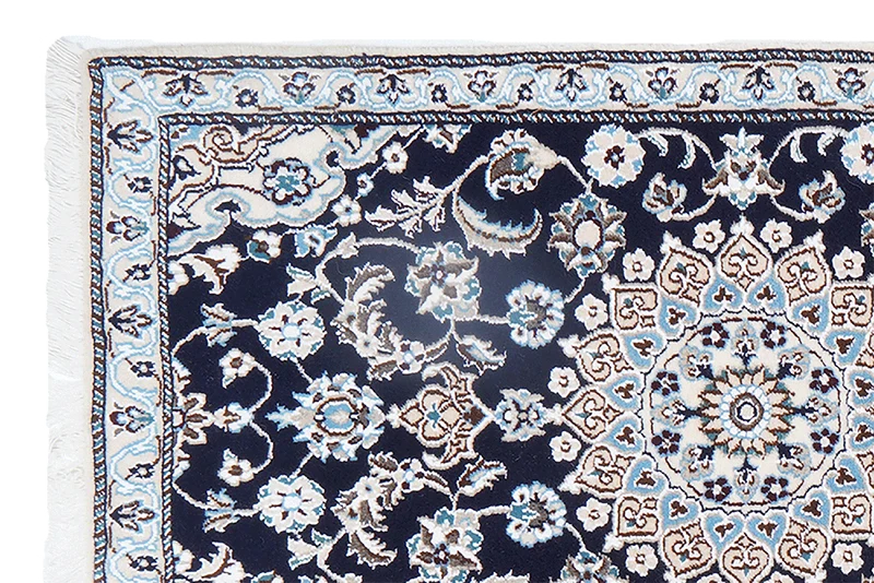Nain 9La · Handgeknüpft – Blau, 202x62 cm