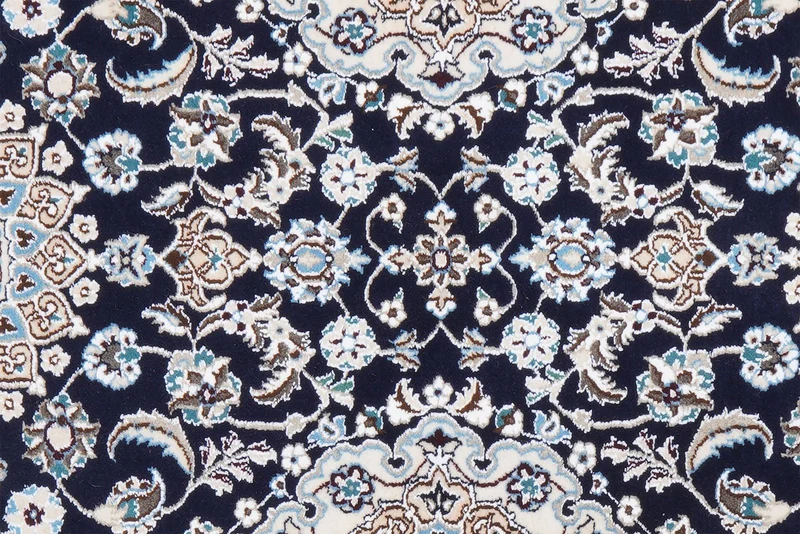 Nain 9La · Handgeknüpft – Blau, 202x62 cm