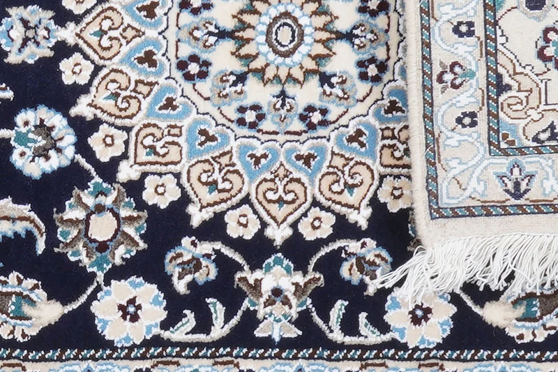 Nain 9La · Handgeknüpft – Blau, 202x62 cm