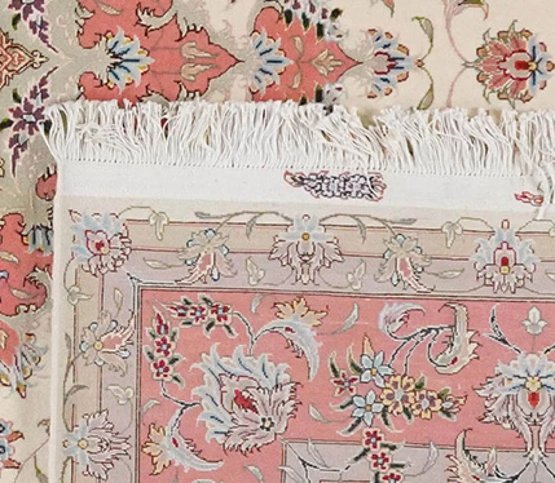 Tabriz 50 Raj · Handgeknüpft – Beige, 204x204 cm
