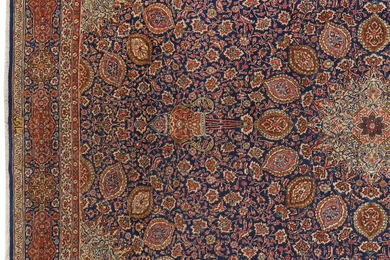 Tabriz Old · Handgeknüpft – Blau, 280x158 cm