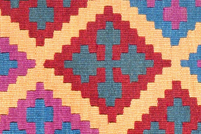 Kelim Gashgai · Handgewebt – Beige, 89x67 cm
