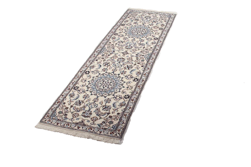 Nain 9La · Handgeknüpft – Beige, 198x60 cm