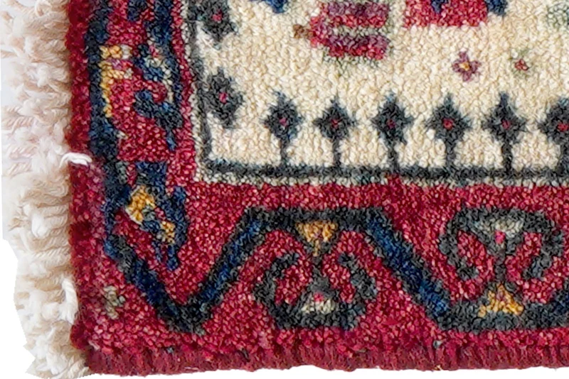 Afshar · Handgeknüpft – Beige, 28x40 cm