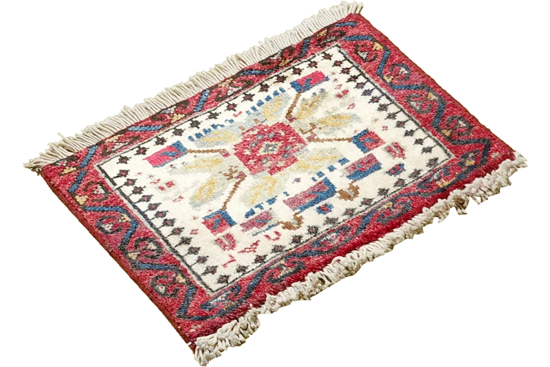 Afshar · Handgeknüpft – Beige, 28x40 cm
