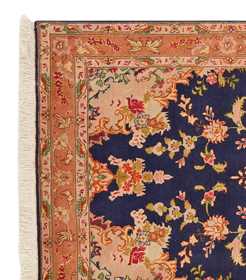 Tabriz 50 Raj · Handgeknüpft – Blau, 205x84 cm