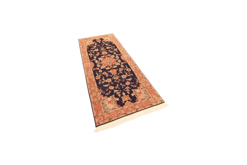 Tabriz 50 Raj · Handgeknüpft – Blau, 205x84 cm