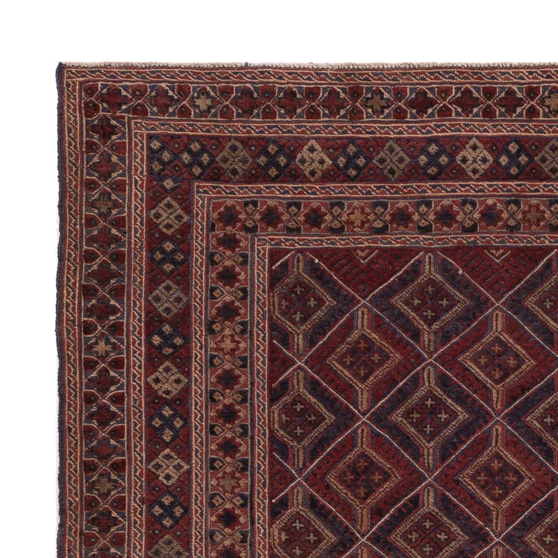 Kelim Afghan Teppich 155x188cm - dunkelbeige