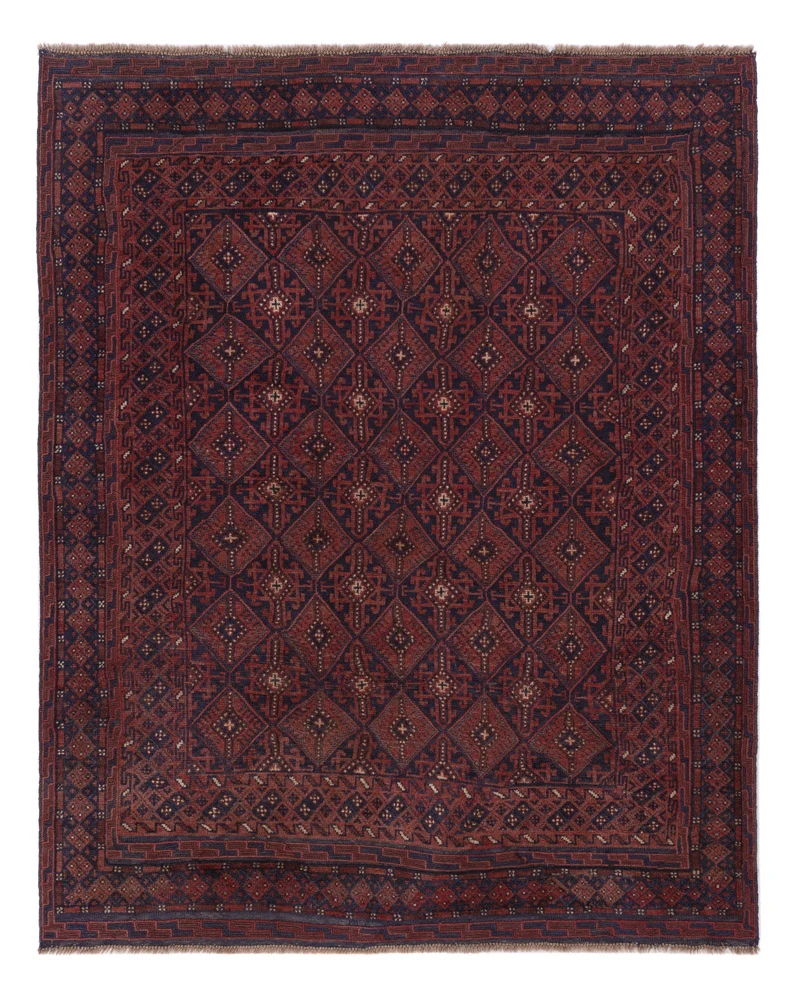 Kelim Afghan Teppich 153x189cm - dunkelbeige