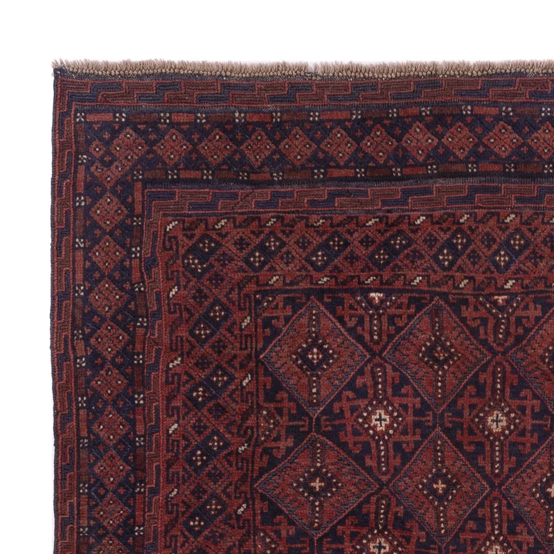 Kelim Afghan Teppich 153x189cm - dunkelbeige
