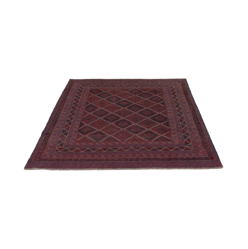 Kelim Afghan Teppich 150x188cm - dunkelbeige