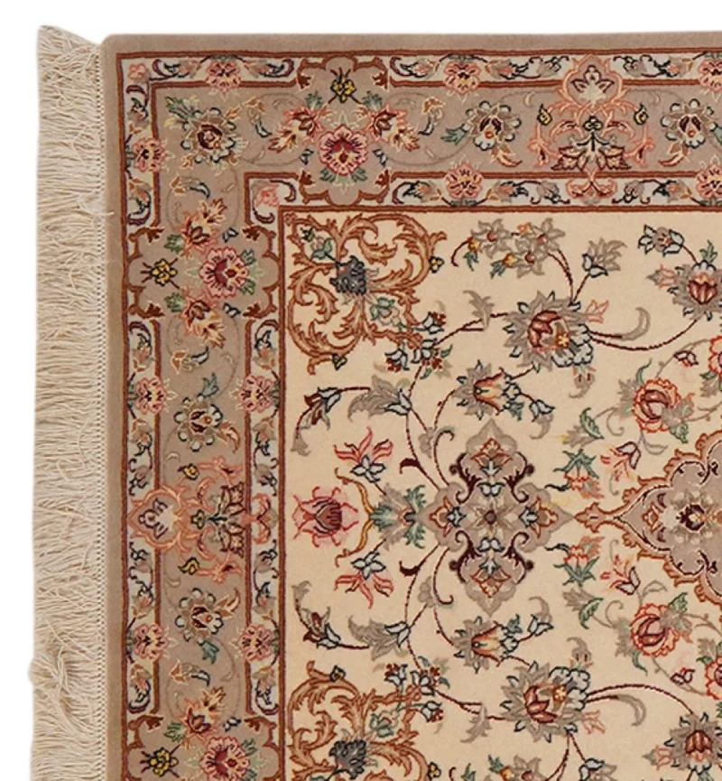 Isfahan · Handgeknüpft – Beige, 223x82 cm