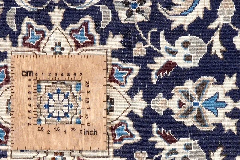 Nain 12La · Handgeknüpft – Blau, 136x67 cm