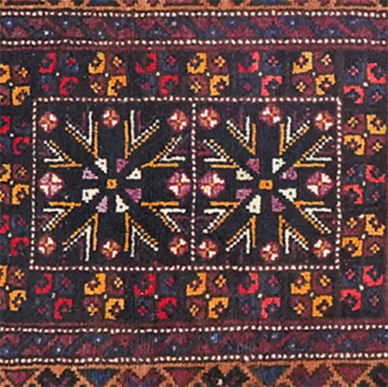 Belutch · Handgeknüpft – Bunt, 69x55 cm